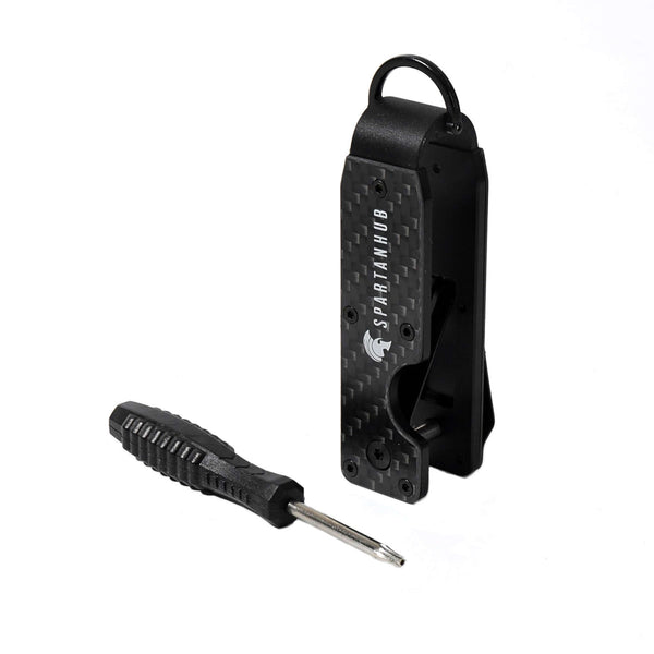 SPARTANHUB Key Organizer – Carbon-Schlüsselhalter mit Schraubendreher für einfache Montage