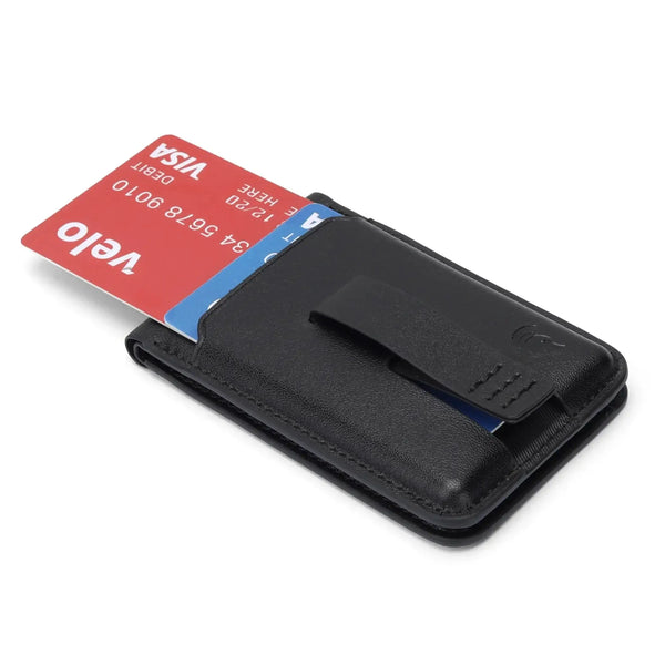 SPARTANHUB MagSafe Wallet – schlankes Leder-Kartenetui mit RFID-Schutz und Magnetclip