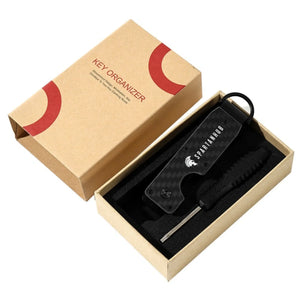 SPARTANHUB Key Organizer – Carbon-Schlüsselhalter mit Geschenkverpackung und Schraubendreher
