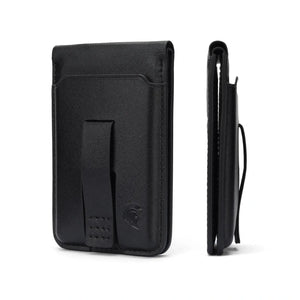 SPARTANHUB MagSafe Wallet – schlankes Leder-Kartenetui mit RFID-Schutz und Magnetclip