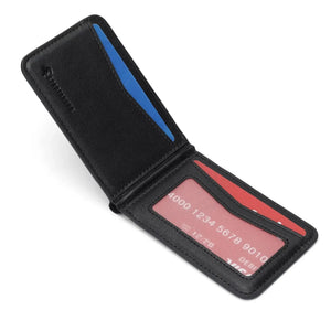 SPARTANHUB MagSafe Wallet – schlankes Leder-Kartenetui mit RFID-Schutz und Magnetclip