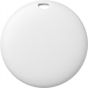 Rückseite des SPARTANHUB Smart Finder in weiss mit Befestigungsöse