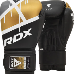 RDX Boxhandschuhe F7 Gold/Schwarz